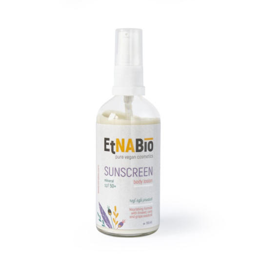 Натурален слънцезащитен лосион EtnaBio SPF 50 – 100% Минерална защита (100 мл)